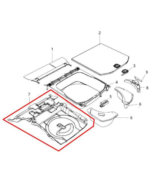 11-19 Jeep Grand Cherokee Summit Rear Trunk Cargo Spare Floor Carpet Liner Cover - Alshned Auto Parts