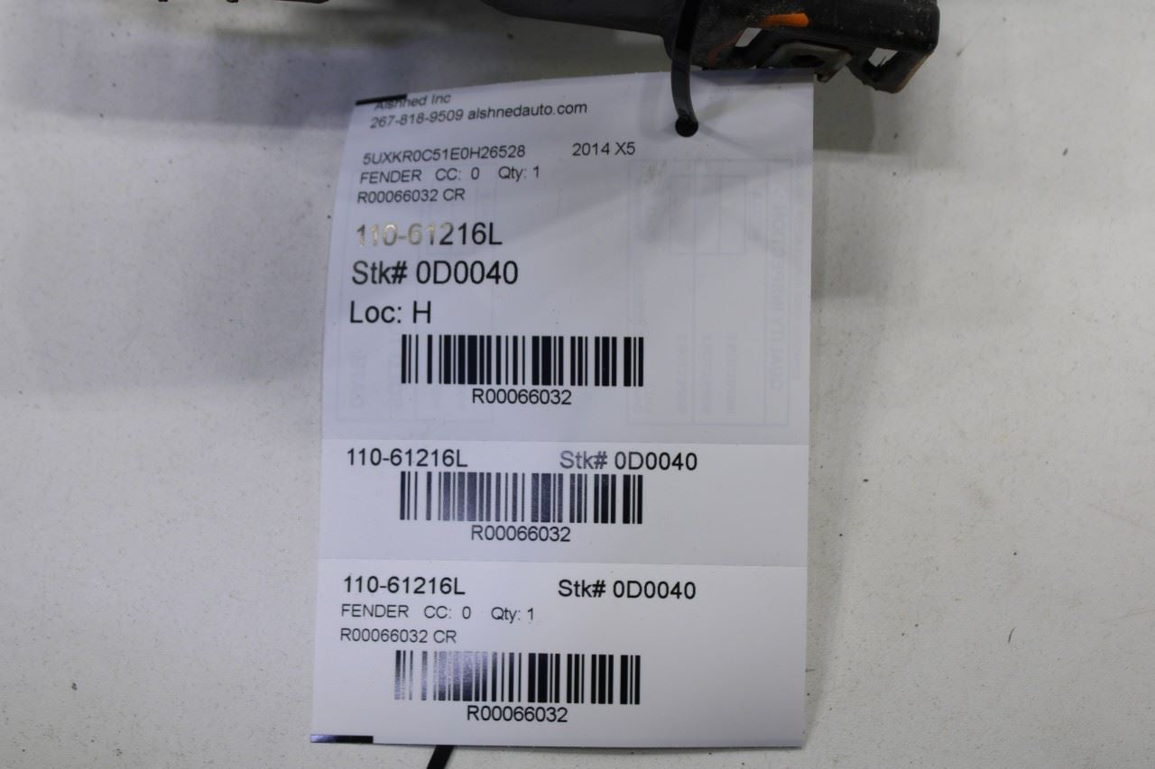 2014-2018 BMW X5 xDrive35i Front Left Side Fender Panel 51657373541 OEM *ReaD* - Alshned Auto Parts