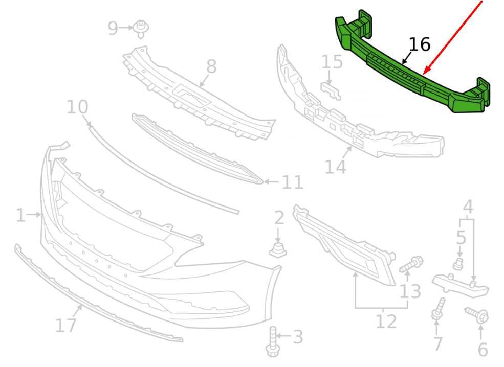 2015-2019 Hyundai Sonata SE Front Bumper Reinforcement Impact Bar 86530-C20001