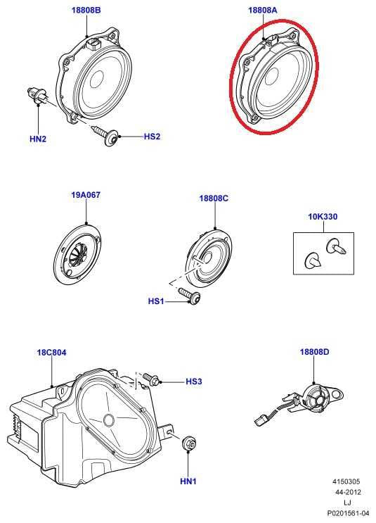 2010-2012 Land Rover Range Rover HSE Rear Right and Left Door Speaker XQM500410 - Alshned Auto Parts