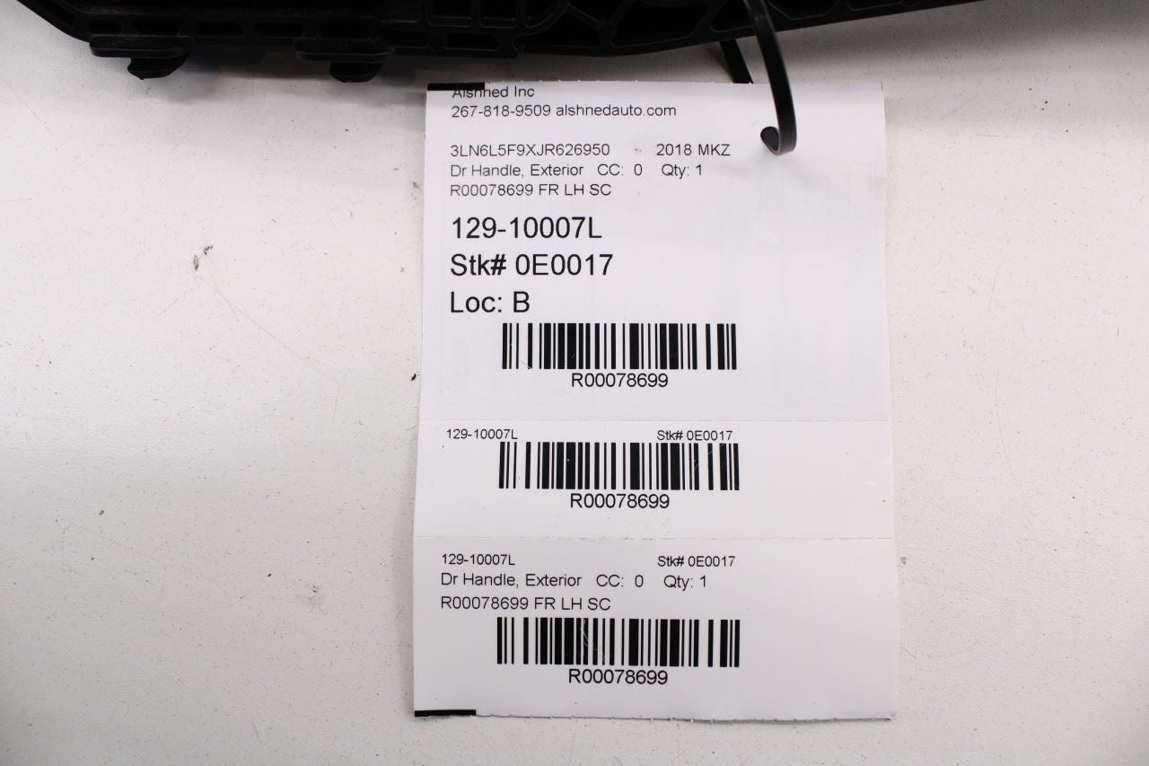 2017-20 Lincoln MKZ Reserve 2.0L AWD Front Driver Left Side Door Exterior Handle - Alshned Auto Parts