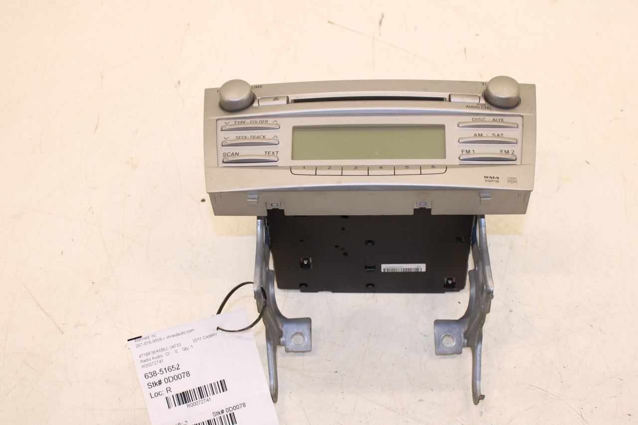10-11 Toyota Camry LE Fujitsu Ten Audio Radio Faceplate Control Panel w Receiver - Alshned Auto Parts