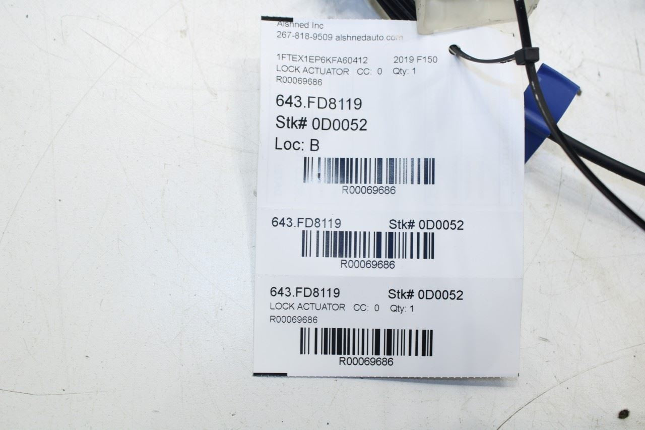 2015-20 Ford F150 XL Super Cab Front Right Door Lock Latch Actuator JL3Z1521812D - Alshned Auto Parts