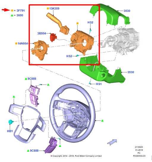 15-21 Ford F150 Super Cab Lariat Steering Column Light Turn Signal Wiper Switch - Alshned Auto Parts