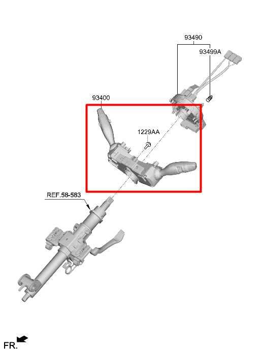 2021-23 Hyundai Santa Fe SEL 2.5L Steering Column Light Turn Signal Wiper Switch1