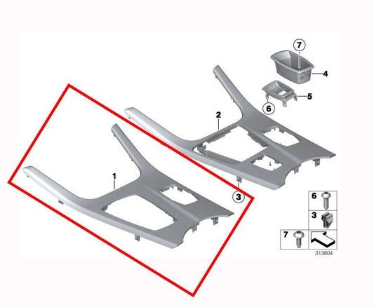 2011-2017 BMW X3 xDrive28i Center Console Shifter Trim Cover Panel 51169302211 - Alshned Auto Parts