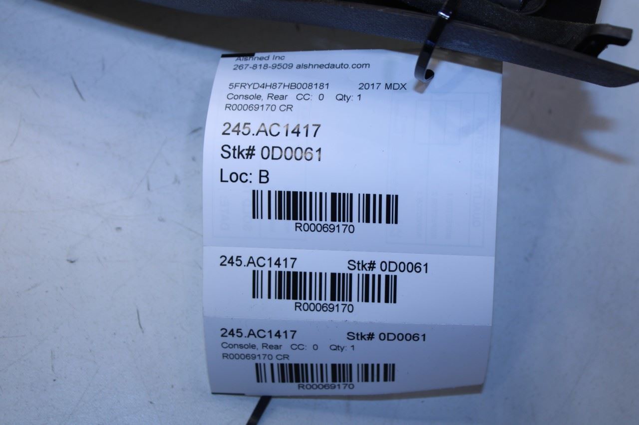 14-20 Acura MDX Rear Console Back Panel w/ Heater AC Control and Air Vent *ReaD* - Alshned Auto Parts