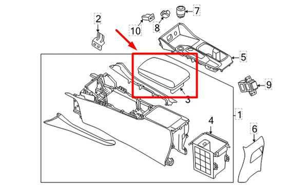 2020-2024 Nissan Sentra Center Console Armrest Lid Cover 96920-6LB0A OEM - Alshned Auto Parts