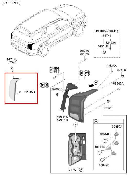 2020-2022 Hyundai Palisade Limited AWD Rear Left Driver Side Tail Light Lamp - Alshned Auto Parts