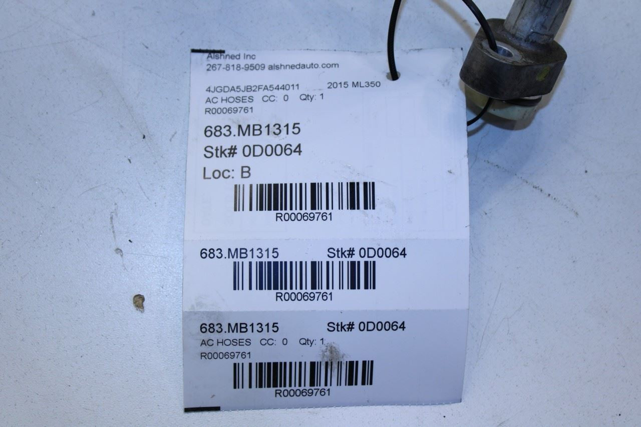 2014-15 Mercedes-Benz ML350 3.5L RWD AC Conditioning Suction Pressure Hose Line - Alshned Auto Parts
