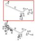 2007-18 Jeep Wrangler 4WD Front Stabilizer Sway Anti-Roll Bar w/ Link 52059971AC - Alshned Auto Parts