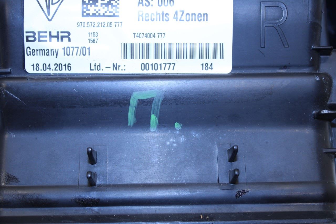 12-16 Porsche Panamera 4 Front Right Floor Air Vent Distributor Upper w/ Motors - Alshned Auto Parts