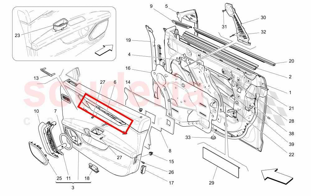 2017-2021 Maserati Ghibli FR and RR RH and LH Door Interior Trim Molding Panel - Alshned Auto Parts