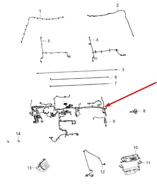 2015 Ram 1500 Laramie Dash Instrument Panel Wiring Harness 68240630AB OEM - Alshned Auto Parts