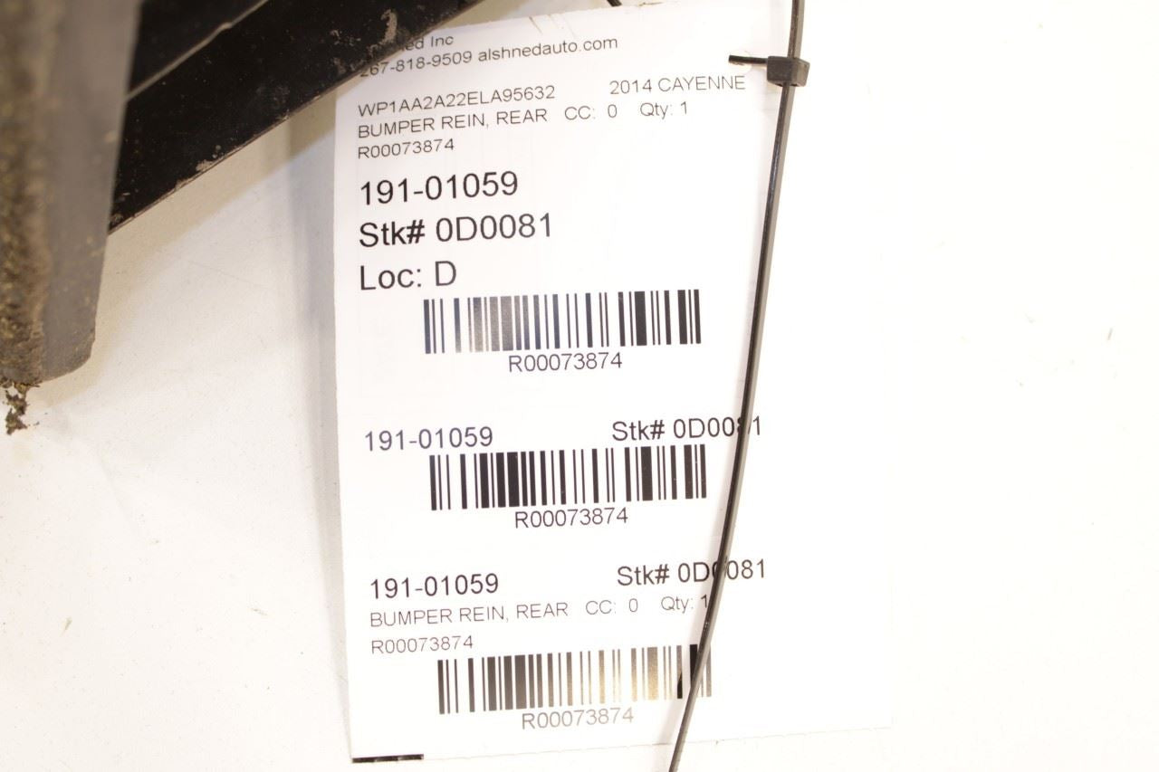 2011-2018 Porsche Cayenne Platinum 3.6L Rear Bumper Reinforcement Impact Bar - Alshned Auto Parts