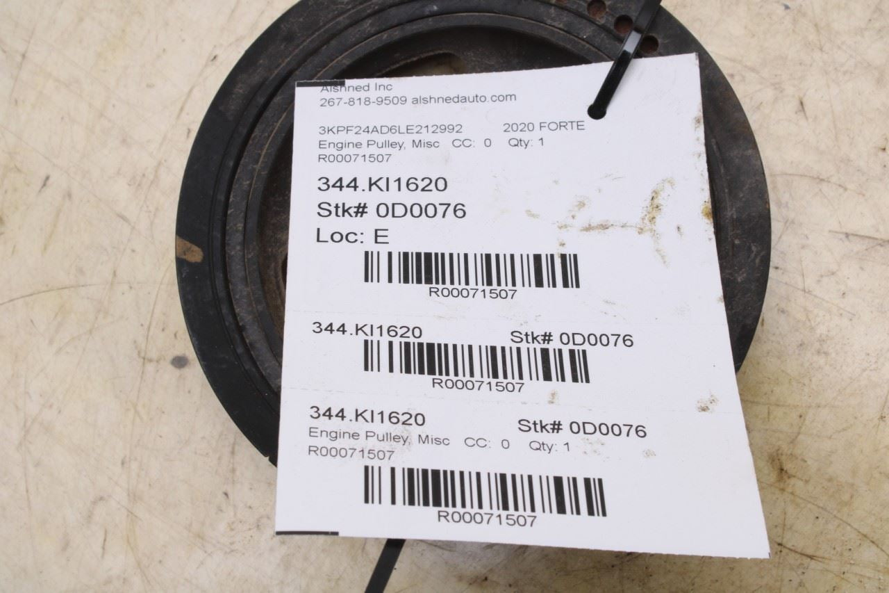 2019-24 Kia Forte LXS 2.0L Engine Crankshaft Pulley Vibration Damper 23124-2E003 - Alshned Auto Parts
