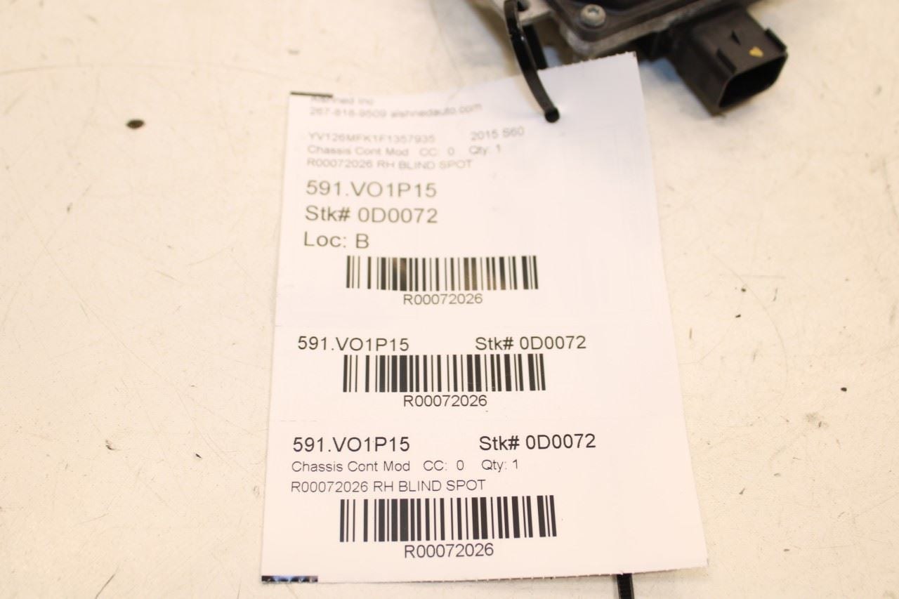 2015-16 Volvo S60 T5 Premier Right Side Blind Spot Detection Radar Sensor Module - Alshned Auto Parts