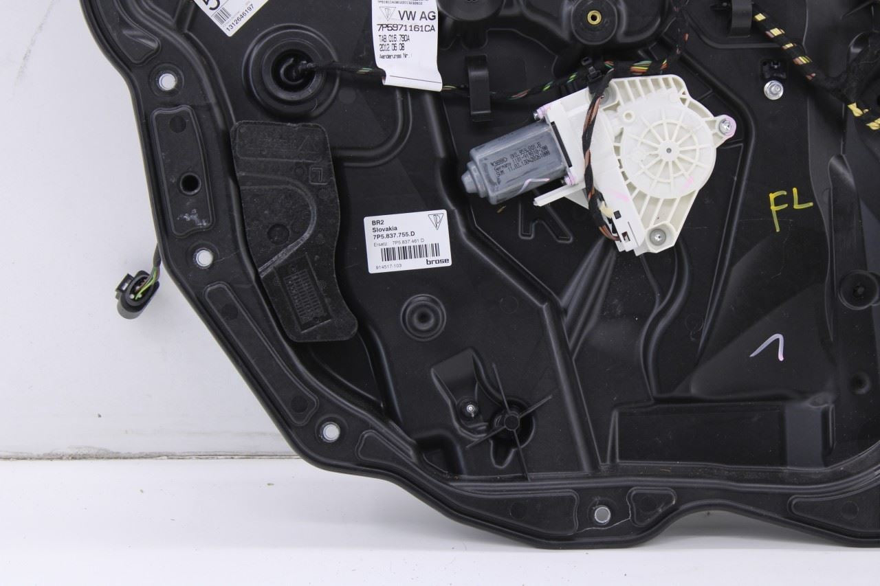 11-18 Porsche Cayenne S FR LH Door Window Regulator w/ Carrier and Motor *ReaD*5