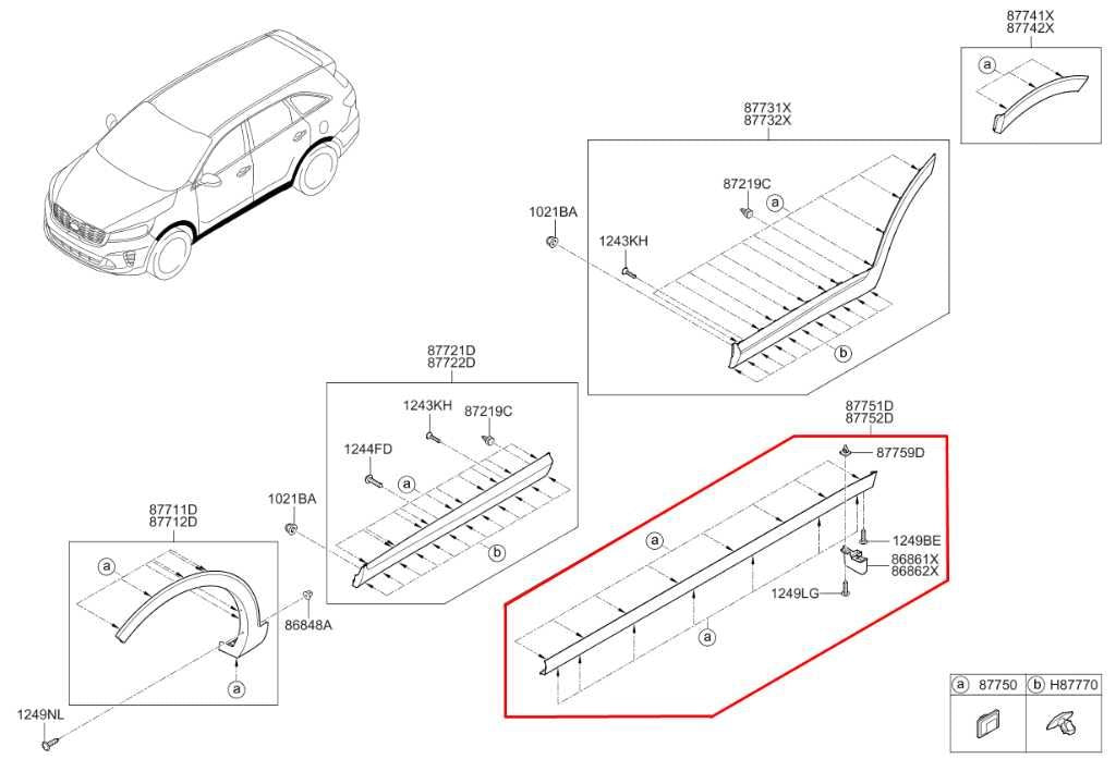 2016-2020 Kia Sorento LX Right Side Rocker Panel Molding 87752-C6000 *ReaD* - Alshned Auto Parts