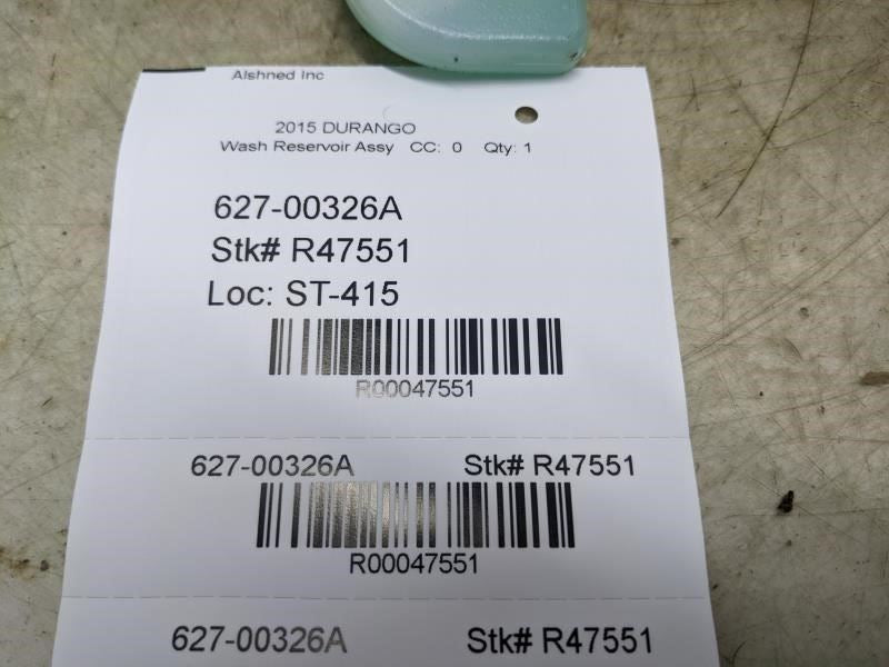 2011-2020 Dodge Durango Windshield Washer Reservoir Bottle 55079365AF OEM - Alshned Auto Parts