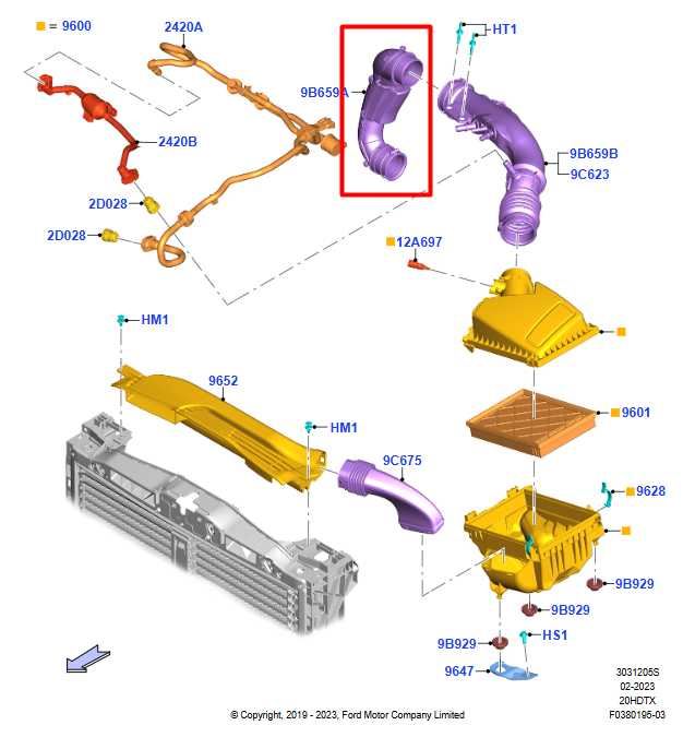 20-25 Ford Escape SEL 2.0L Air Intake Cleaner Inlet Tube Hose K2G3-9F805-DA OEM - Alshned Auto Parts