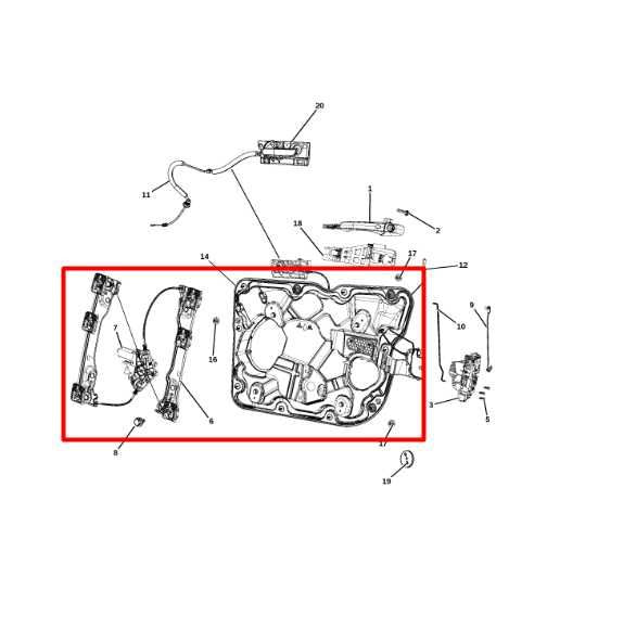 11-21 Jeep Grand Cherokee FR LH Door Window Regulator w/ Carrier 68231063AC OEM - Alshned Auto Parts
