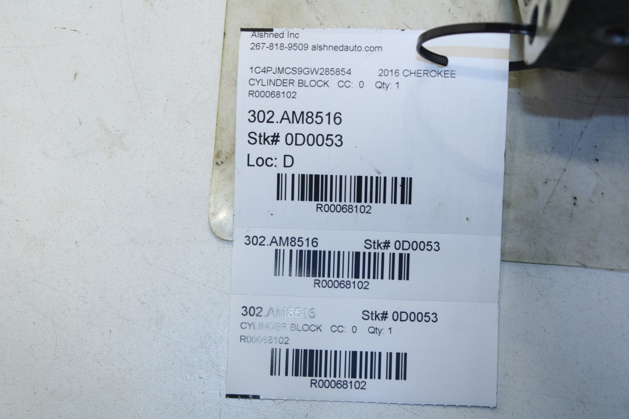 14-22 Jeep Cherokee 3.2L Engine Cylinder Block VIN S 8th digit One Piece Oil Pan - Alshned Auto Parts