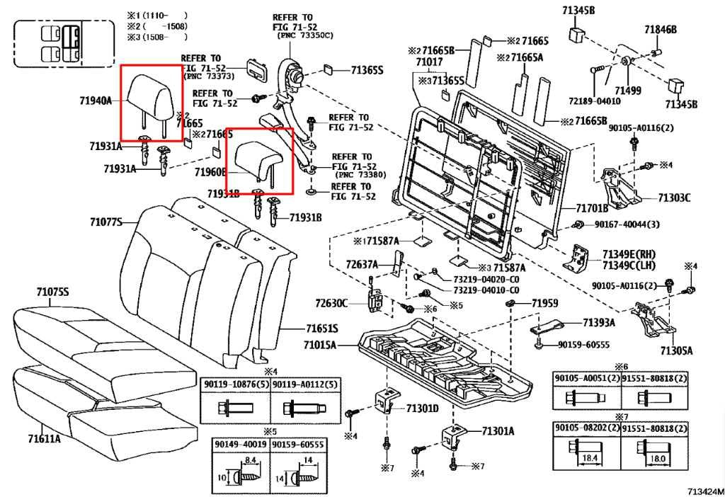 15-23 Toyota Tacoma Limited Rear RH LH Side and Center 2nd Row Seat Headrest Set - Alshned Auto Parts