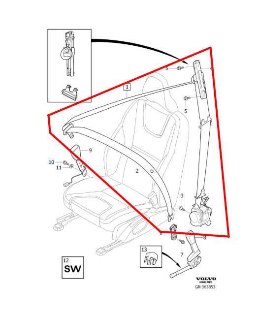 2015-16 Volvo S60 T5 Premier 2.0L Front Passenger Right Side Seat Belt Retractor - Alshned Auto Parts