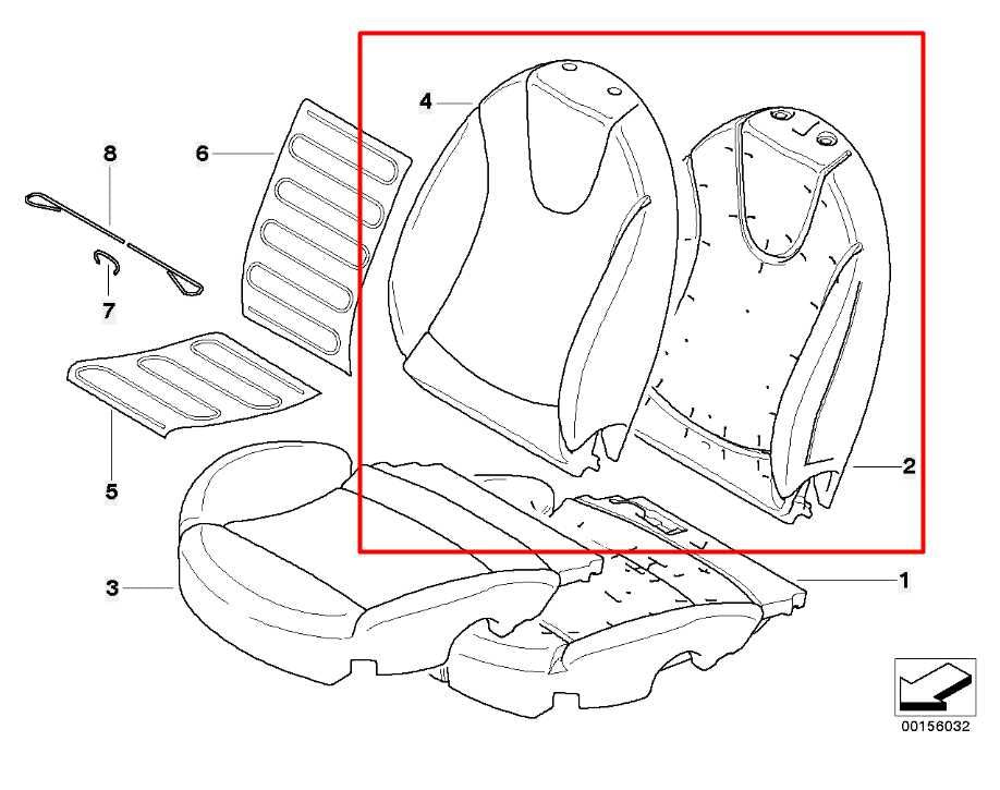 2007-2013 Mini Cooper 1.6L Front Driver Left Side Seat Backrest Upper Cushion1