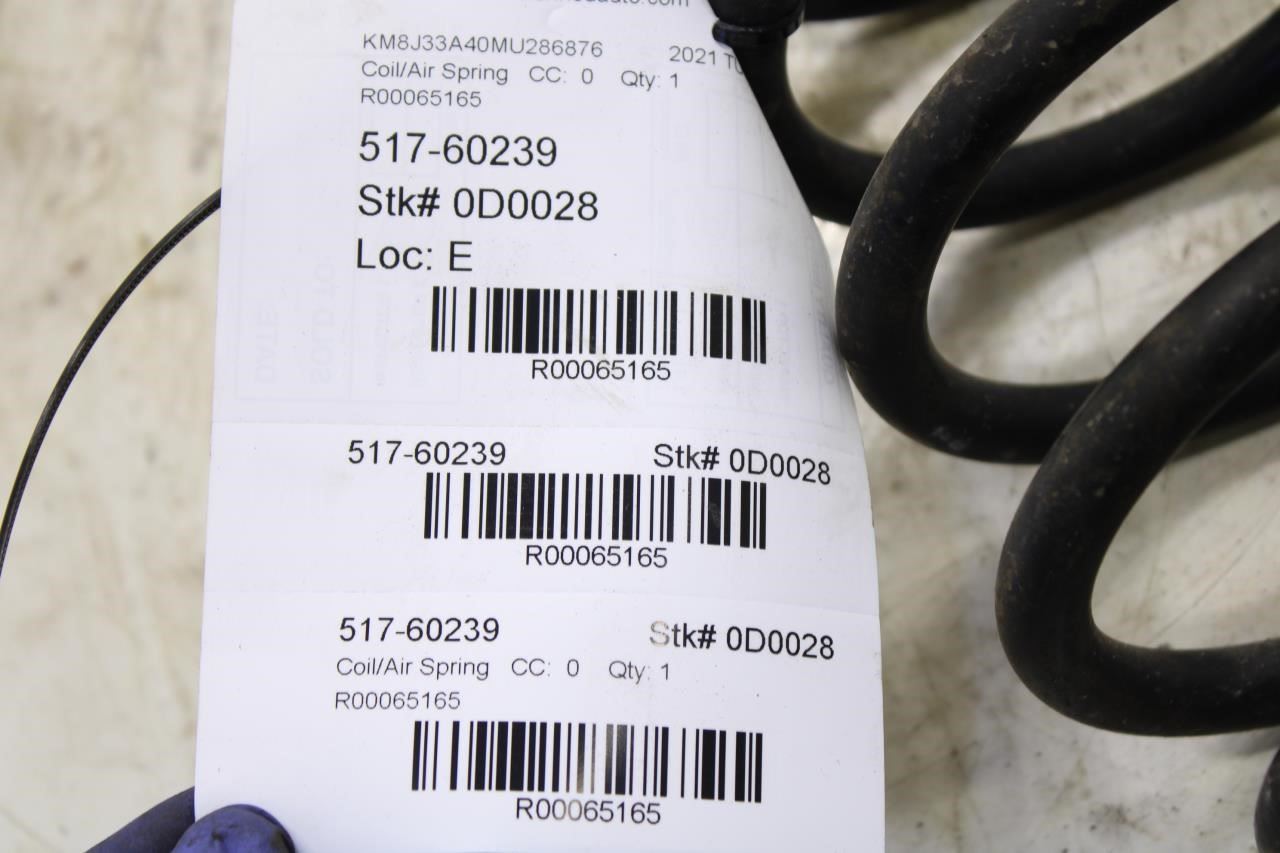 15-21 Hyundai Tucson Value FWD Rear LH or RH Suspension Coil Spring 55350-D3CB0 - Alshned Auto Parts