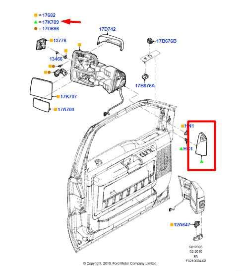 13-16 Ford F250 Lariat Crew Cab Front Door Left Upper Inner Trim w/ Sony Speaker - Alshned Auto Parts