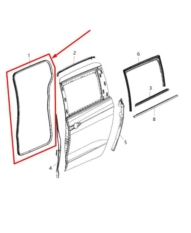 2017-2026 Chrysler Pacifica Limited Rear Left Sliding Door Weatherstrip On Body - Alshned Auto Parts