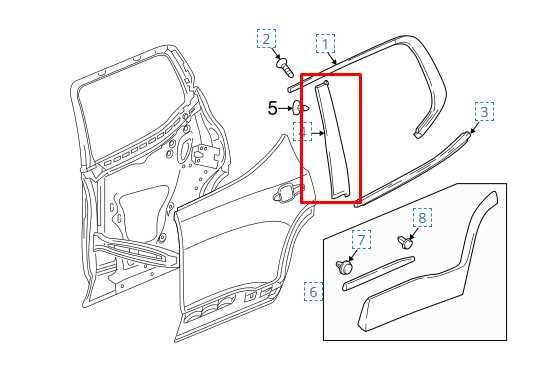 2017-2023 GMC Acadia SLT-1 Rear Right Door B-Pillar Applique Molding 23100334 - Alshned Auto Parts