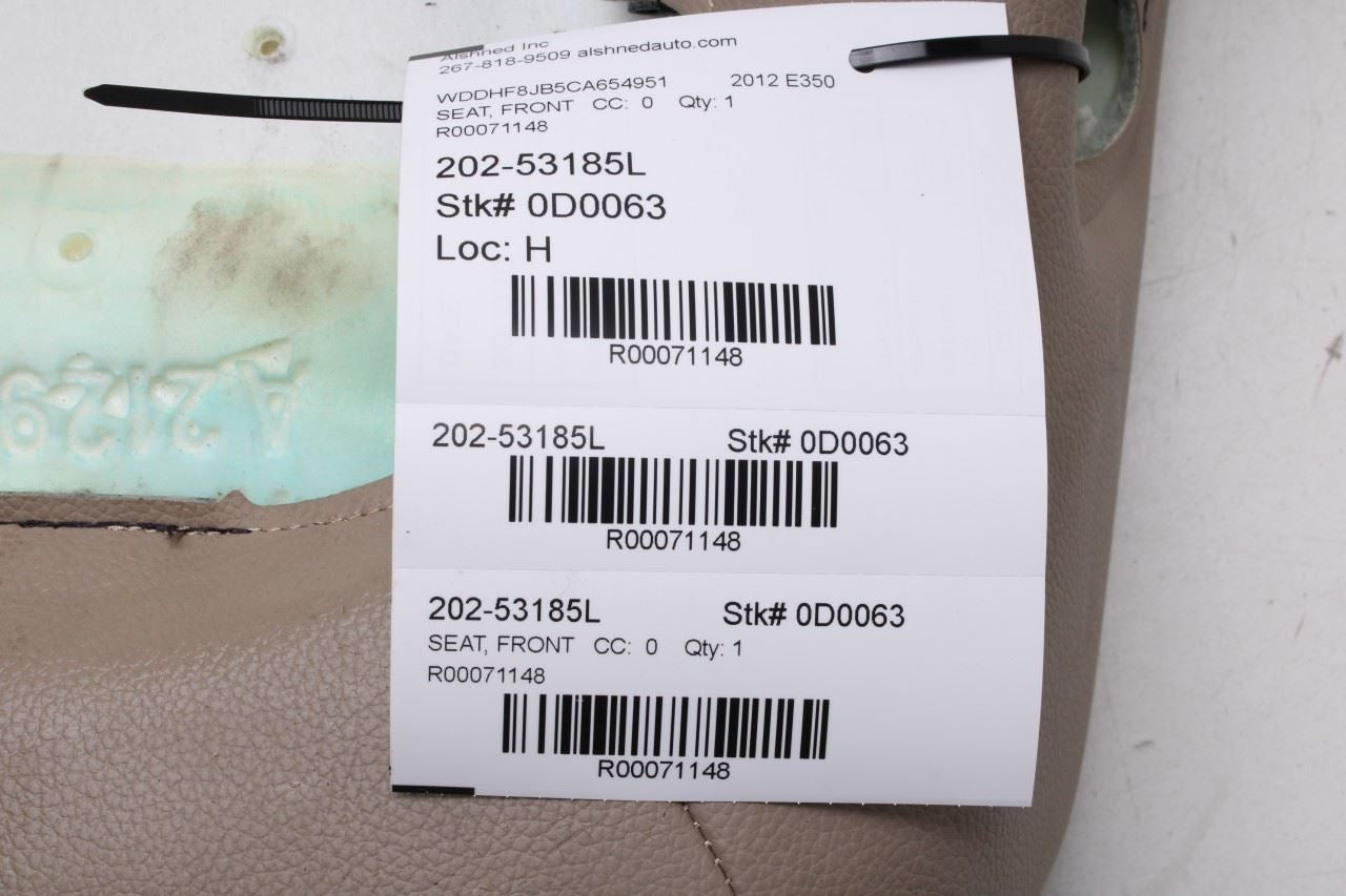 10-13 Mercedes-Benz E350 Sport 4Matic Front Seat LH Side Upper Backrest Cushion - Alshned Auto Parts