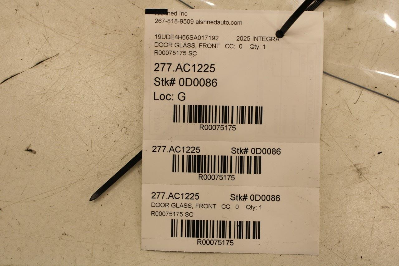 2023-2026 Acura Integra A-Spec Front Right Door Window Glass 73300-3S5-A01 OEM - Alshned Auto Parts