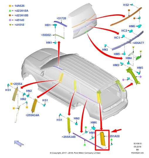 2018-21 Ford Expedition Rear LH D-Pillar Applique Molding Trim JL1B-78290B53-ADW - Alshned Auto Parts
