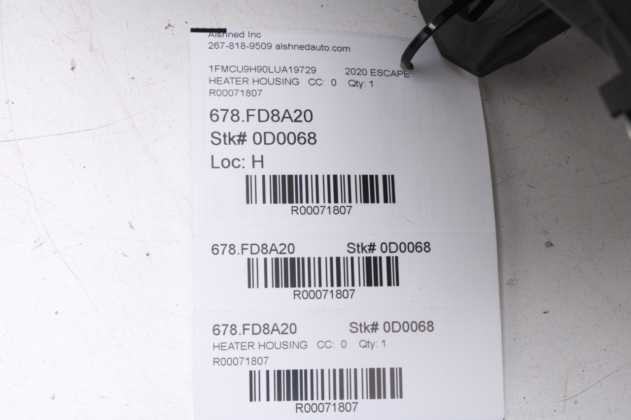 2020-2025 Ford Escape SEL HVAC Heater Blower Motor Housing Box LX6Z-19930-B OEM - Alshned Auto Parts