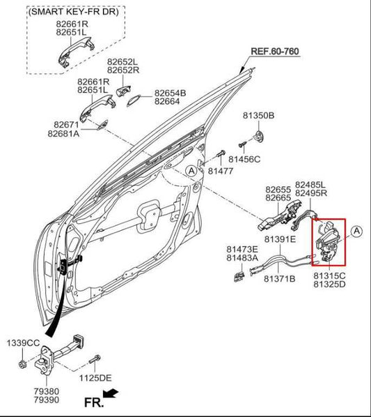 16-20 KIA Optima EX Front Left Driver Side Door Lock Latch Actuator 81315-D5000 - Alshned Auto Parts