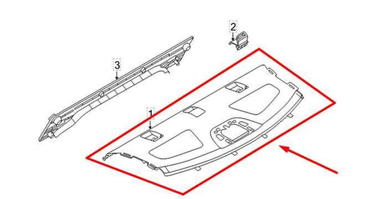 2020-2024 Nissan Sentra Rear Package Tray Trim Panel 79910-6LE1A OEM - Alshned Auto Parts