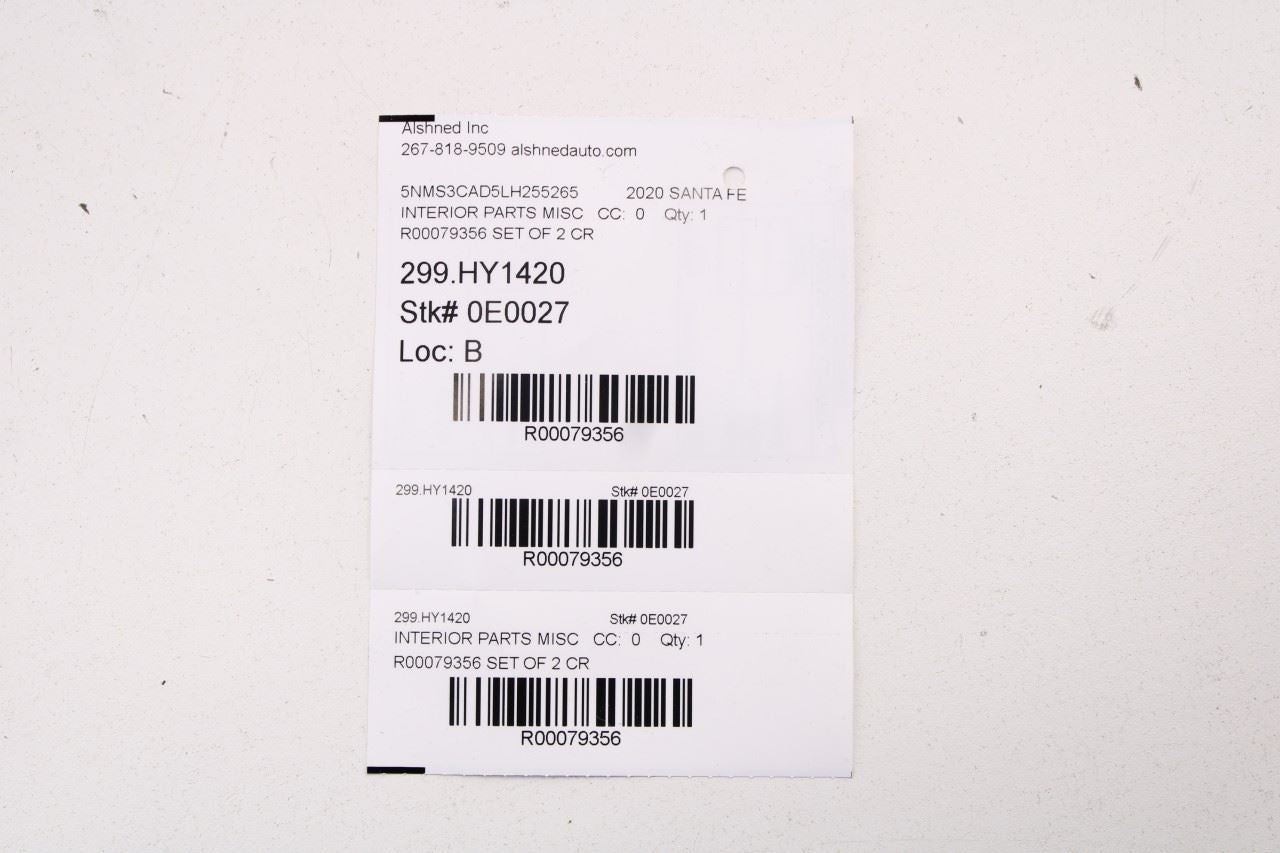 19-23 Hyundai Santa Fe Front Right and Left A Pillar Molding 85820S2000YGE *ReaD - Alshned Auto Parts