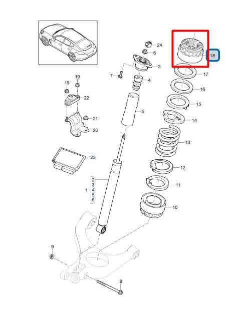 10-16 Porsche Panamera 4 Rear LH or RH Shock Spring Spacer Upper Support Bracket - Alshned Auto Parts