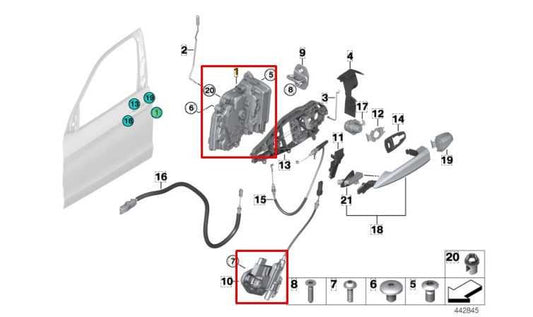 2014-2018 BMW X5 xDrive35i Front Right Side Door Lock Latch Actuator 51217281934 - Alshned Auto Parts