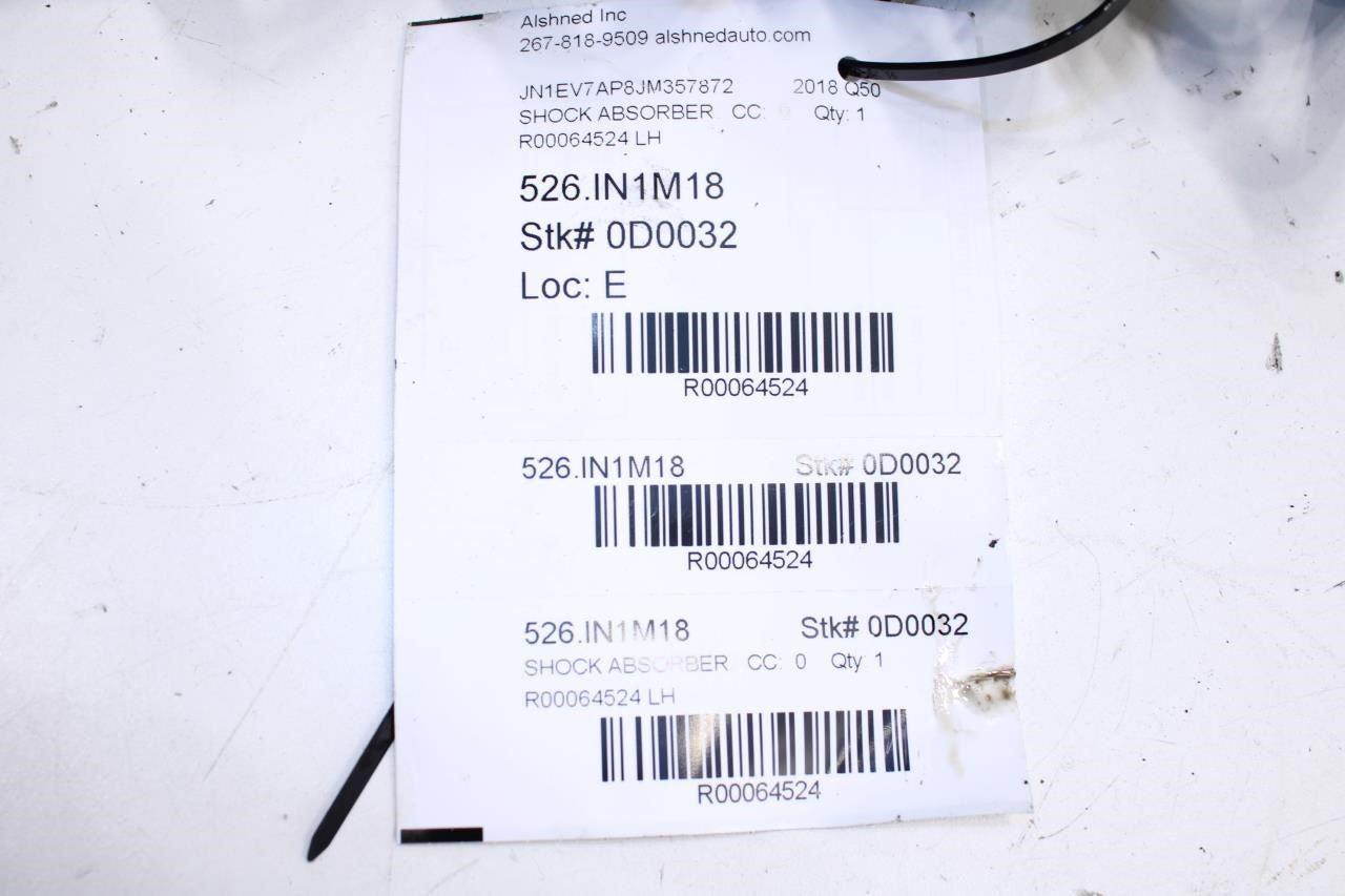16-23 Infiniti Q50 Luxe RWD 3L RR LH Suspension Shock Strut Absorber E6210-4GA0D - Alshned Auto Parts