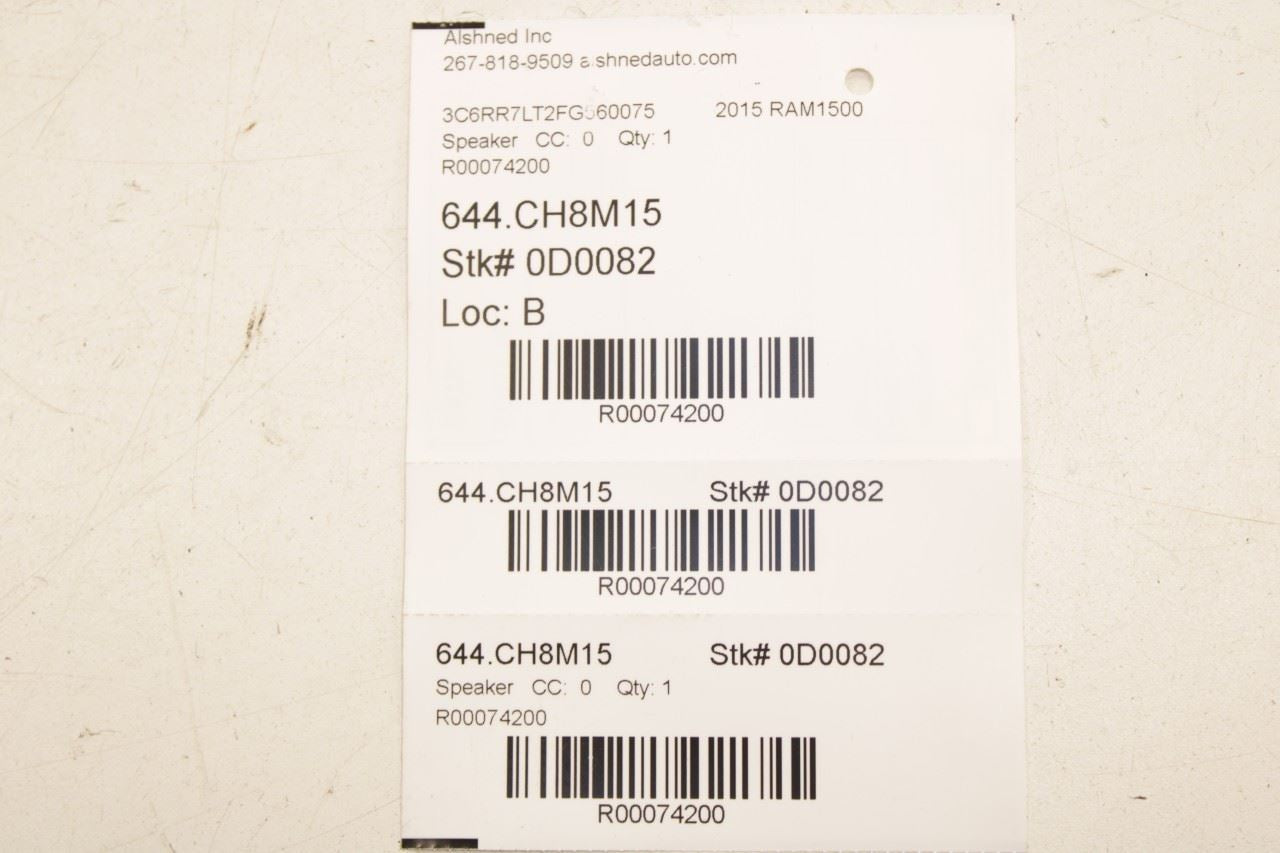 2011-2018 RAM 1500 Big Horn Front Left and Right Door Audio Speaker 5091019AB - Alshned Auto Parts