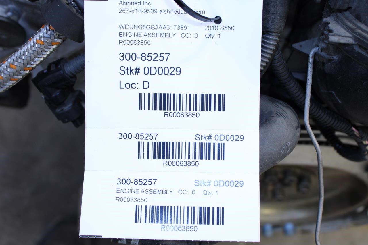 2010-2011 Mercedes-Benz S550 221 Type 5.5L AWD Engine Motor 273-010-48-20 OEM - Alshned Auto Parts