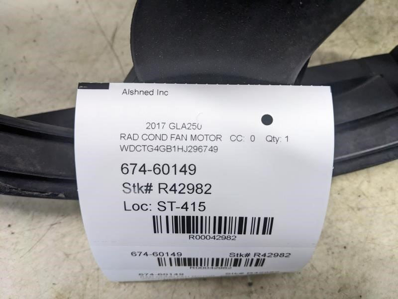 2015-2020 Mercedes-Benz GLA 250 Radiator Cooling Fan Motor Assembly 0130308425 - Alshned Auto Parts