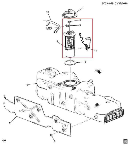 2019-2025 Chevrolet Silverado LT-L 2.7L In Tank Fuel Pump Assembly 812751138 OEM - Alshned Auto Parts