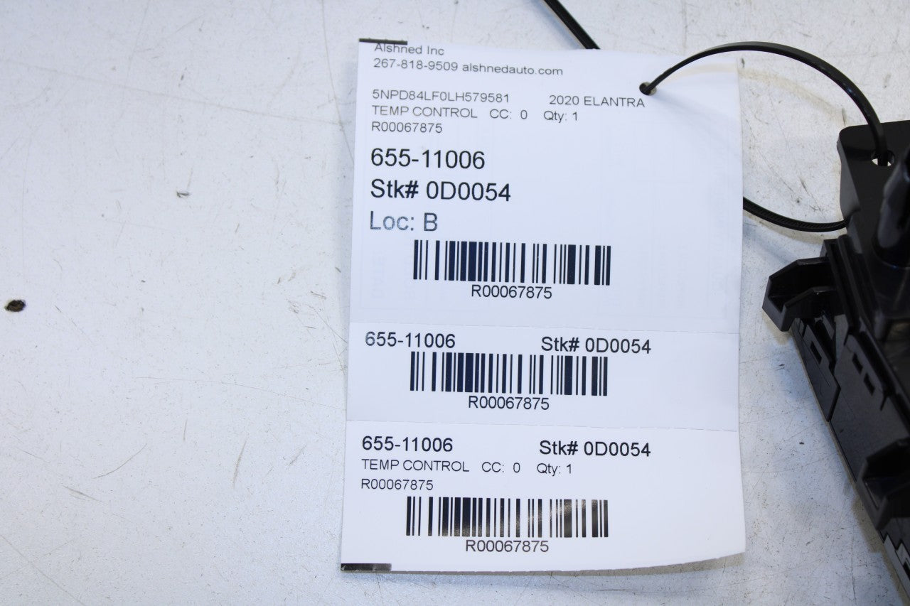 19-20 Hyundai Elantra SEL AC Heater Temperature Climate Control 97250-F3DA0-SSH - Alshned Auto Parts