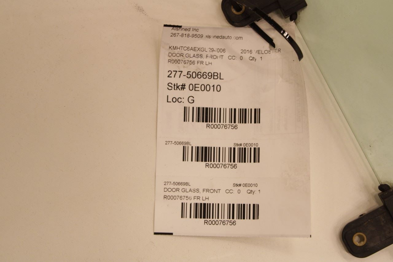 2011-2017 Hyundai Veloster Turbo Front Left Door Window Glass 82411-2V000 OEM - Alshned Auto Parts